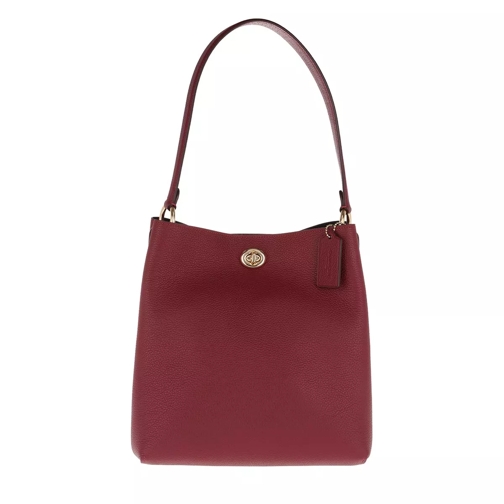 Coach Pebble Leather Charlie Bucket Bag Deep Red Buideltas