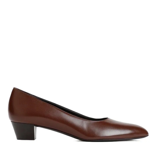 The Row Brown Hickory Nappa Leather Luisa Pump Brown Pumps