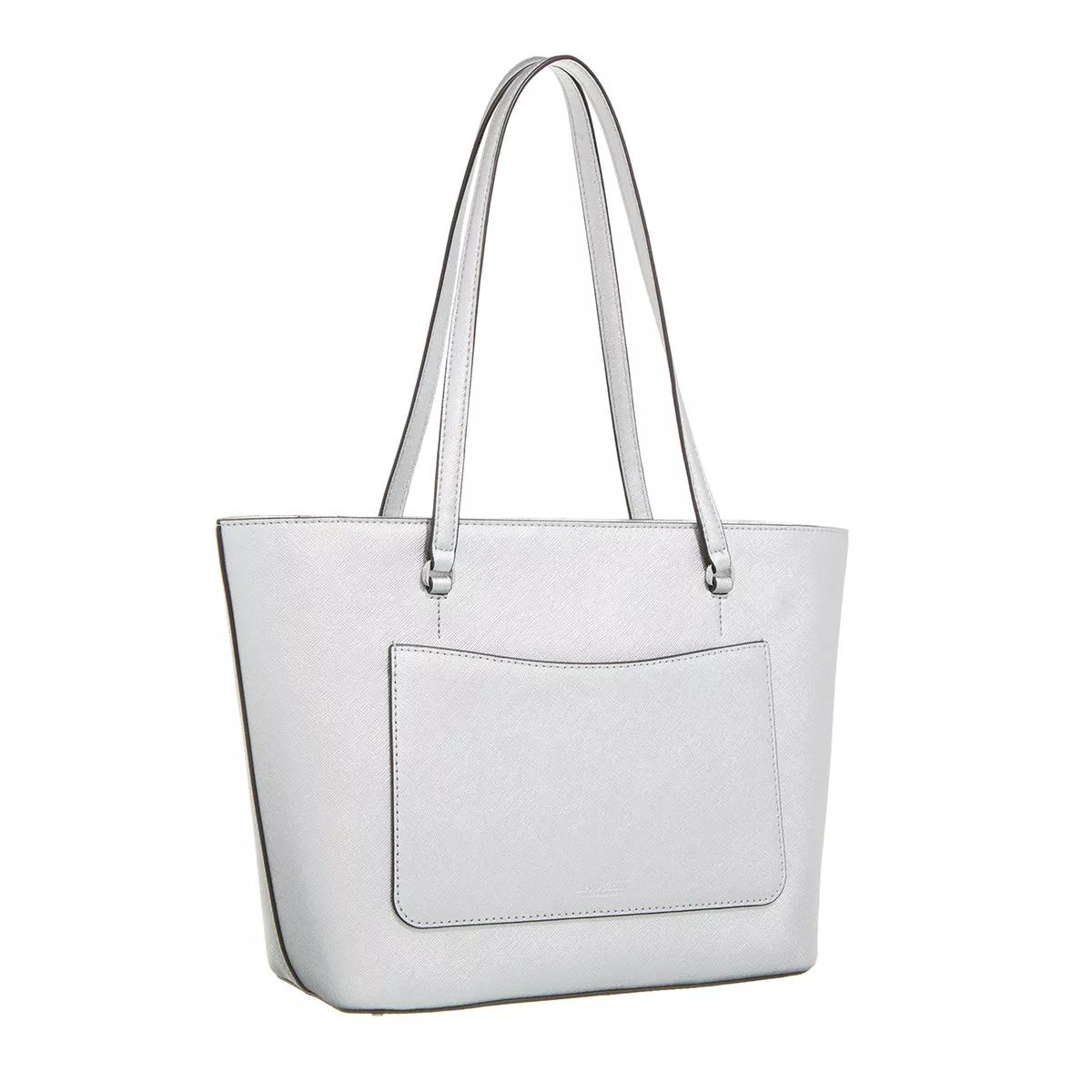 Lauren Ralph Lauren Shoppers Karly Shpper Tote Medium in zilver