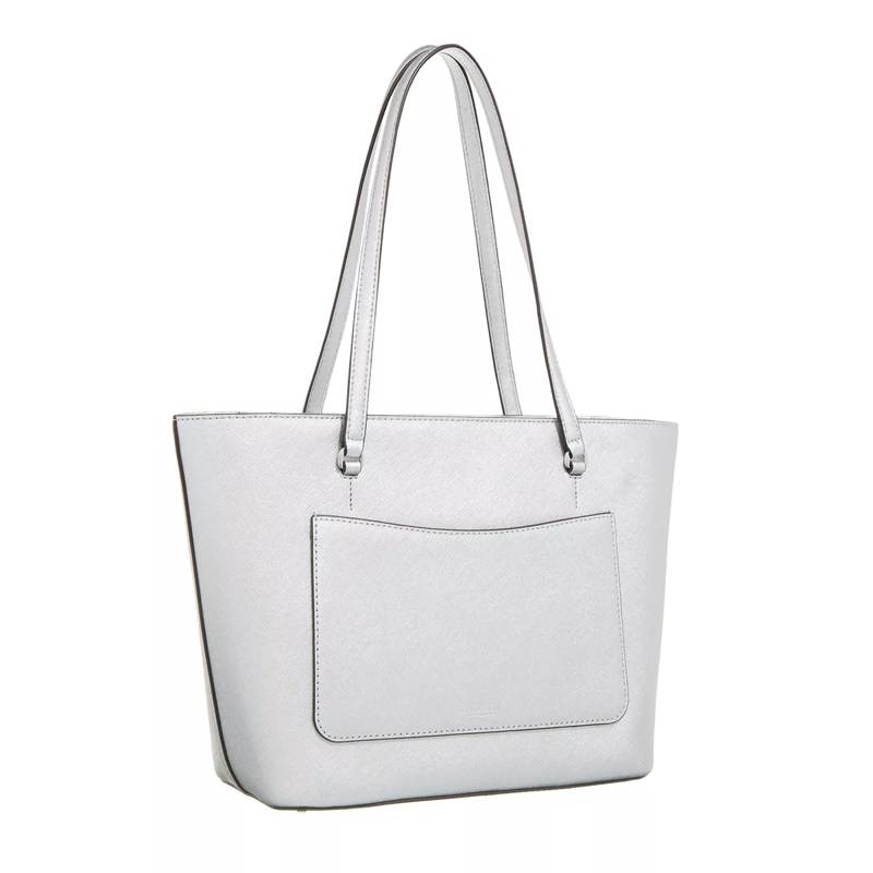 Lauren Ralph Lauren Shopper Karly Shpper Tote Medium Polished Silver(Image 3)
