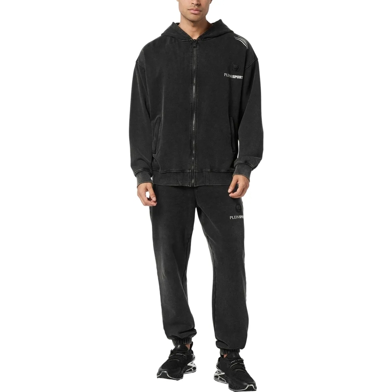 Plein Sport Top Kapuzen-Sweatjacket schwarz(Image 4)