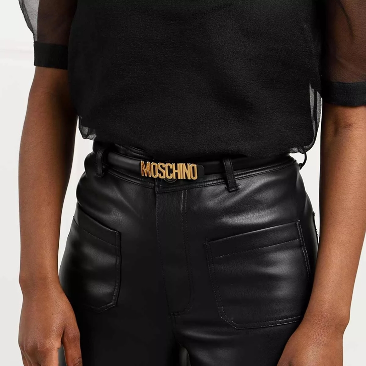 Moschino Belts Nero Thin Belt