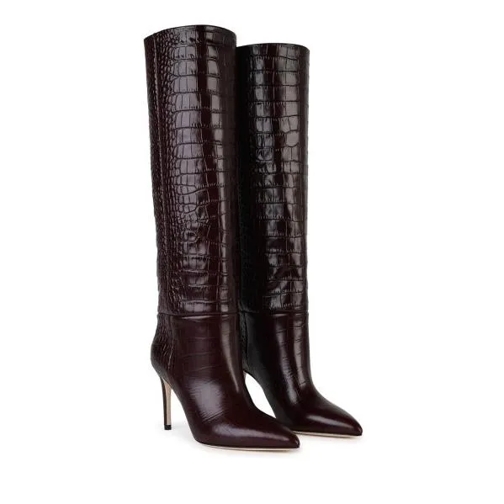 Paris Texas 'Stiletto 85' Burgundy Leather Boots Burgundy Stövlar