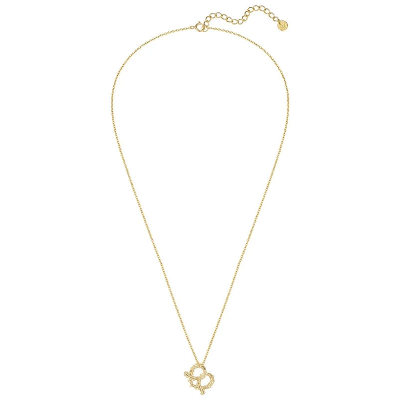 Glanzstücke München Mittellange Halskette Sterling Silber Halskette Herz-Breze gold(Image 3)