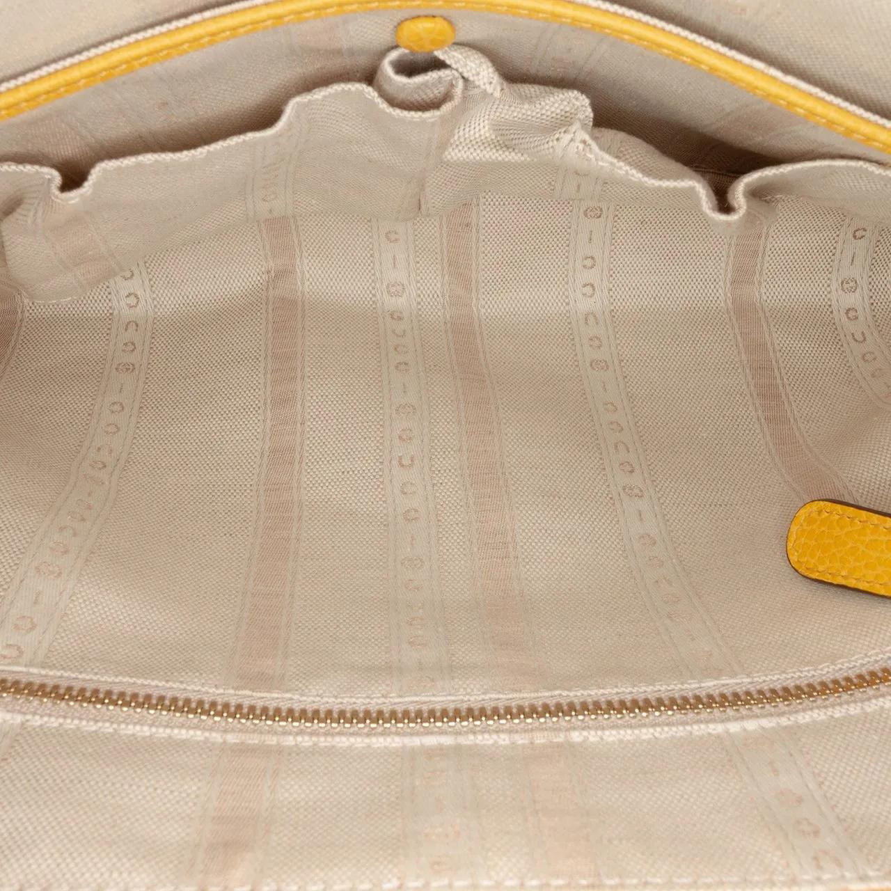 Thumbnail - Gucci Hobo Bags - Calfskin Swing Top Handle Satchel - Gr. unisize - in Gelb - für Damen