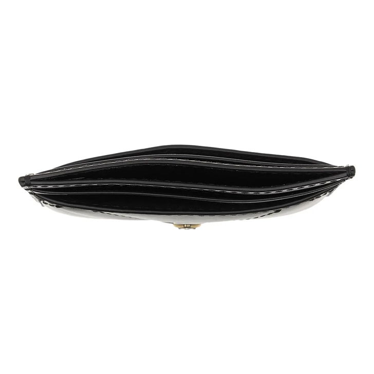 Tory Burch Kira Clover Diamond Quilt Card Case Black | Card Case