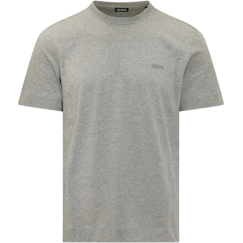 Zegna T-shirt T-Shirt Con Girocollo Classico grau