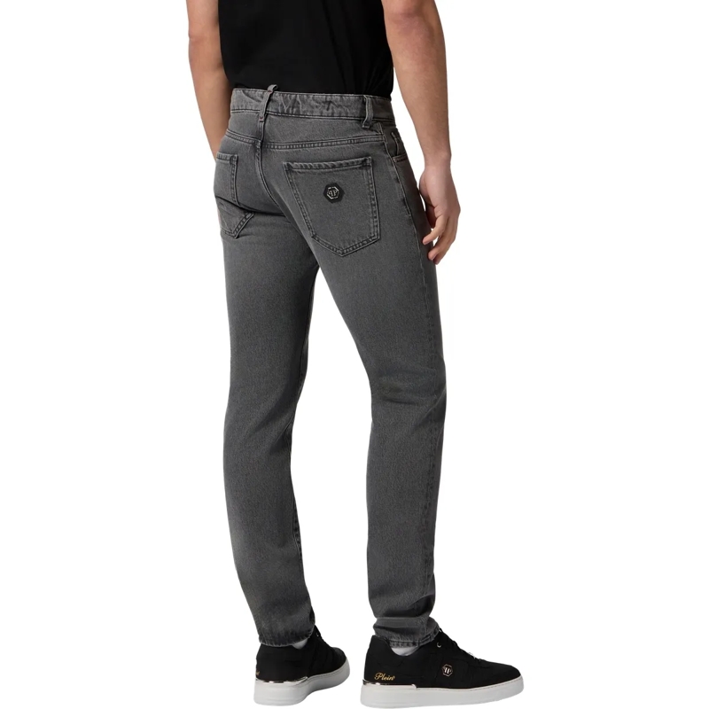 Philipp Plein Jeans mit geradem Bein Das Basismodell der 5-Pocket-Jeans zeichnet sich d grau(Image 2)