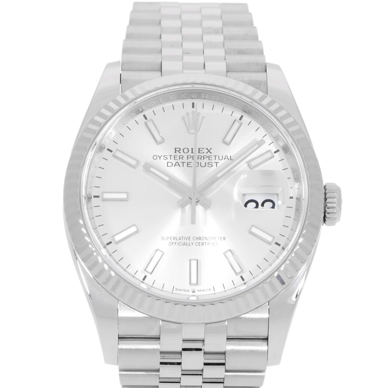 Rolex Automatikuhr Datejust Silber