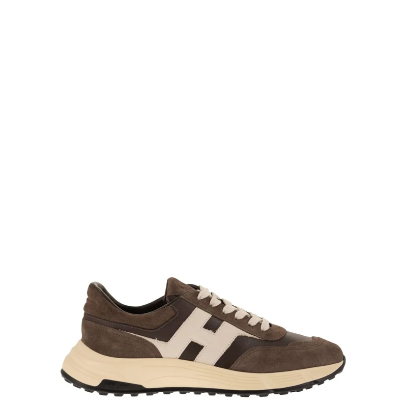 Hogan Low-Top-Sneaker Hyperlight Suede Trainers Neutrals