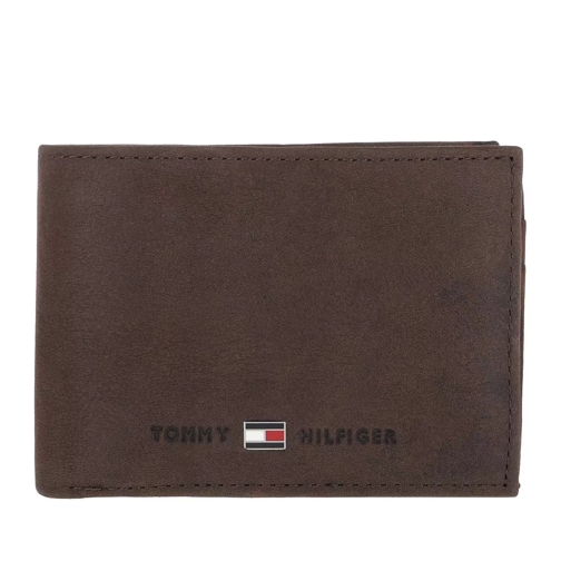 Tommy Hilfiger Johnson Mini Credit Card Flap Coin Pocket Brown Bi-Fold Portemonnaie