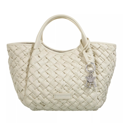 Emporio Armani Shopper Shopping M Simil Nappa Intrecc Ivory