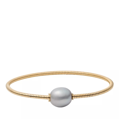 Skagen Agnethe Fresh Water Pearl Bangle Bracelet Gold Bracciale