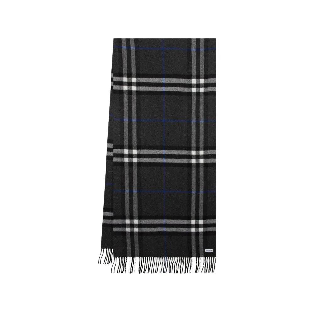 Burberry Tücher & Schals - Giant Check Scarf - Cashmere - Grey - Gr. unisize - in Grau - für Damen