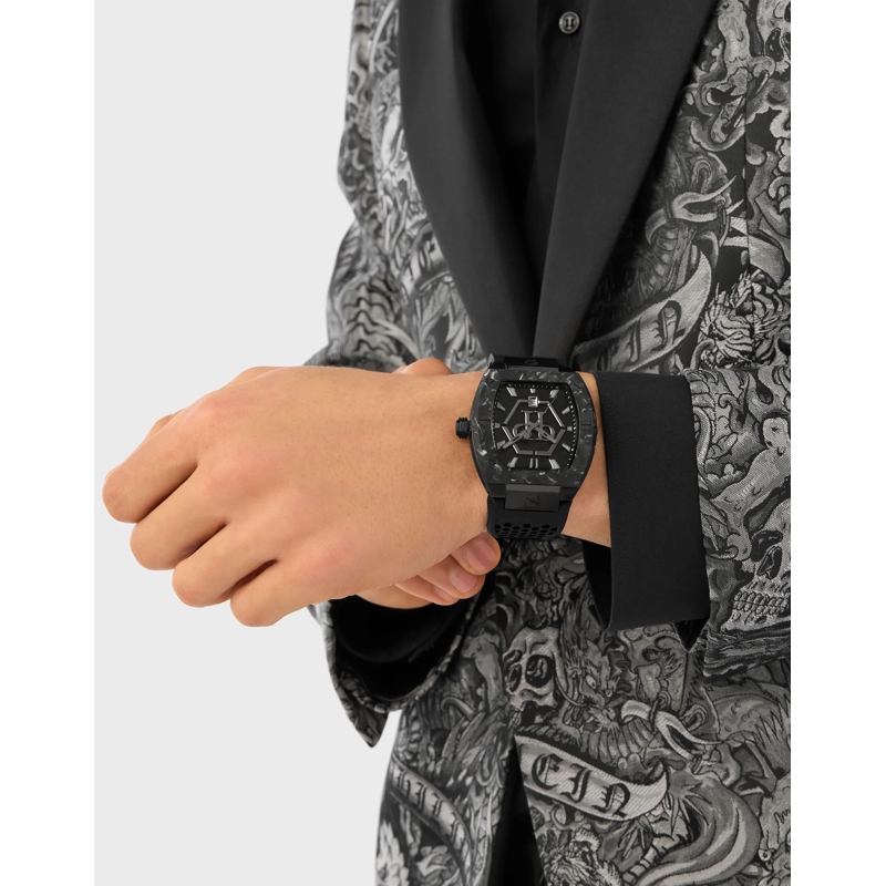 Philipp Plein Quarzuhr Analoge Quarzuhr The Hexagon Phantom schwarz(Image 3)