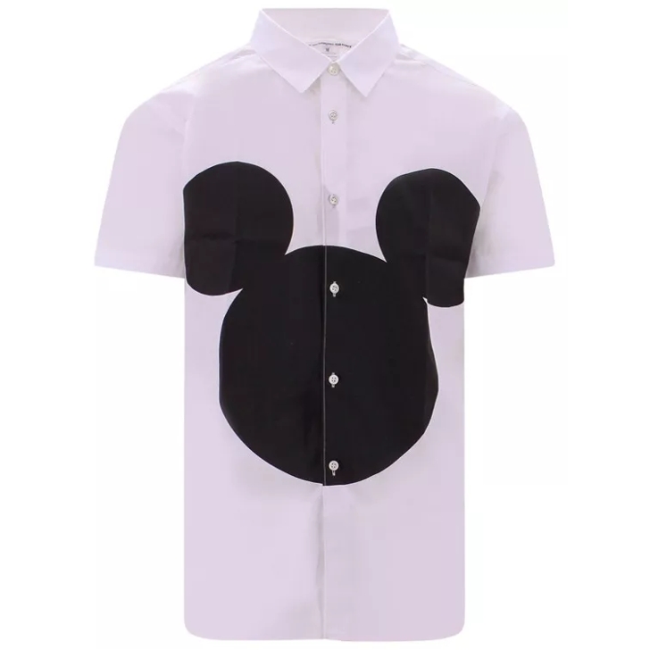 Comme des Garcons Disney Print Cotton Shirt White