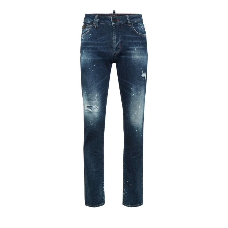 Philipp Plein Jeans mit geradem Bein Supergerader Schnitt jeansblau(Image 5)
