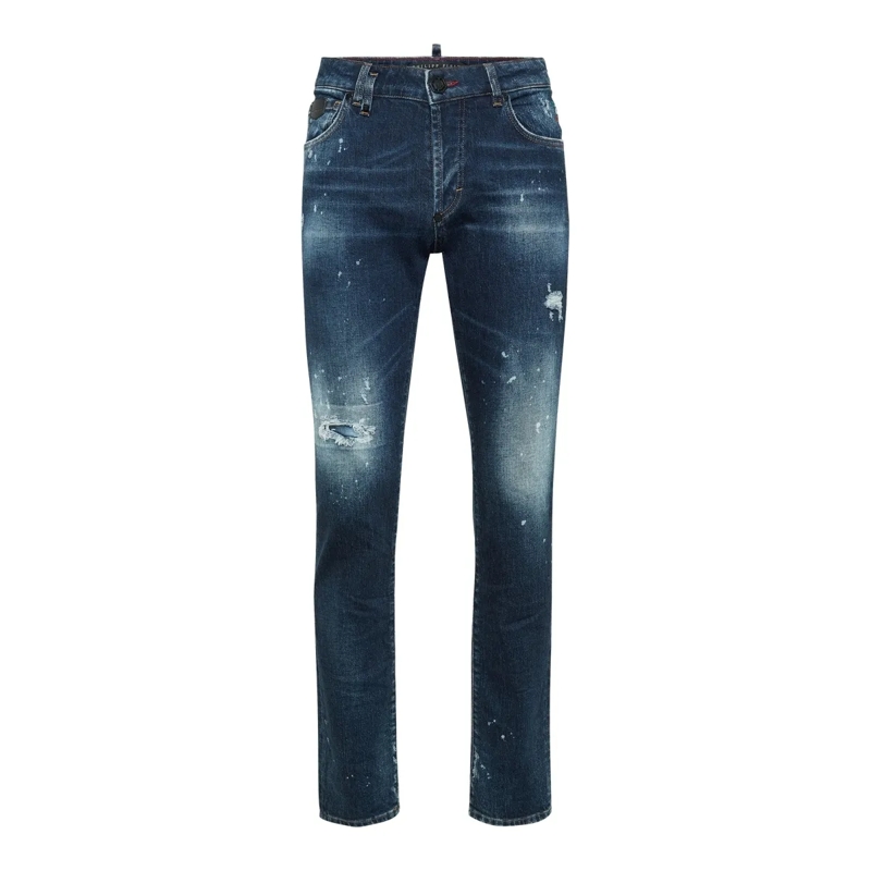 Philipp Plein Jeans mit geradem Bein Supergerader Schnitt jeansblau