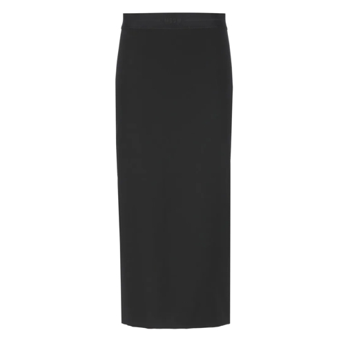 MSGM Virgin Wool Skirt Black Gonne midi