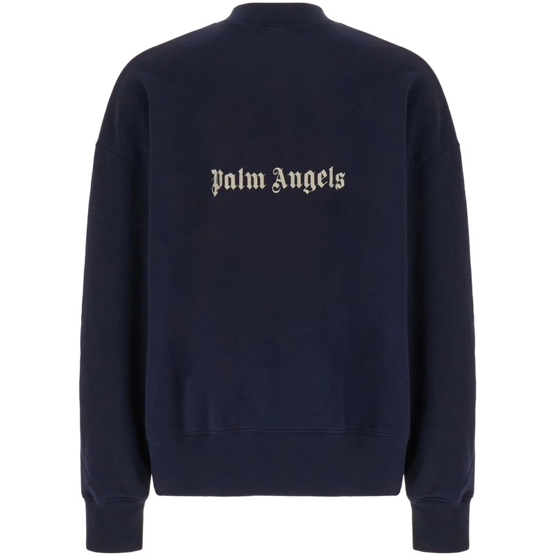 Palm Angels  Palm Angels Navy blue cotton oversize sweatshirt blau(Image 2)