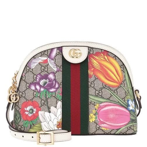 Gucci Ophidia GG Flora Shoulder Bag Small White/Flora Crossbody Bag