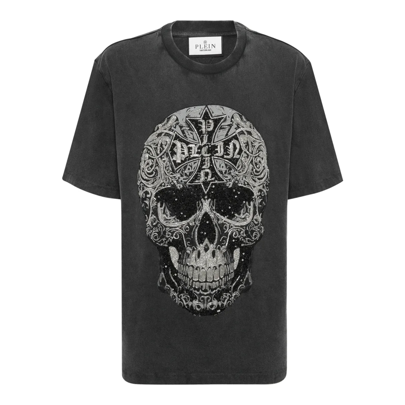 Philipp Plein T-Shirt T-Shirt Rundhalsausschnitt Ss Skull schwarz