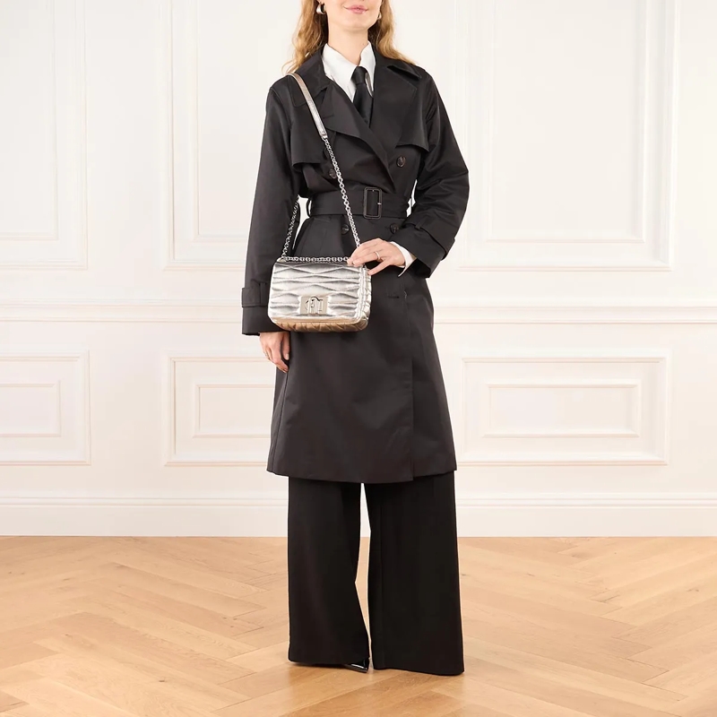 Furla Crossbody Bag Furla 1927 S Crossbody 22 Color Platino(Image 2)