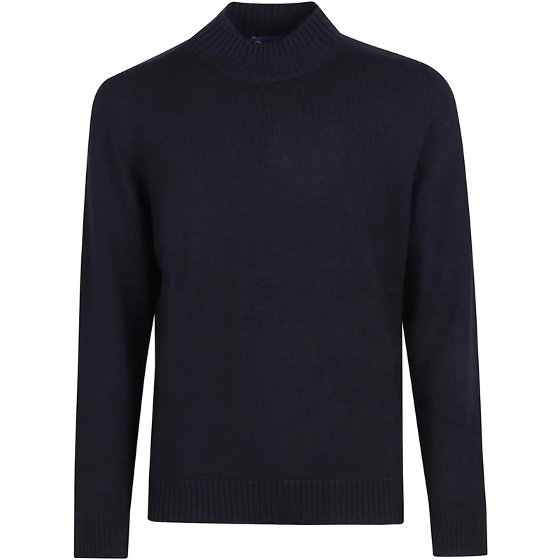 Drumohr  High Neck Sweater Blue blau