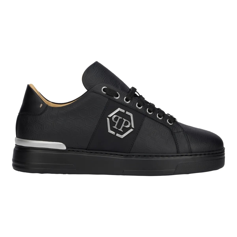 Philipp Plein Low-Top-Sneaker Lo-Top Turnschuhe Monogram schwarz(Image 3)