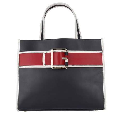 Tommy Hilfiger Tommy Buckle Leather Tote Corp Mix Tote