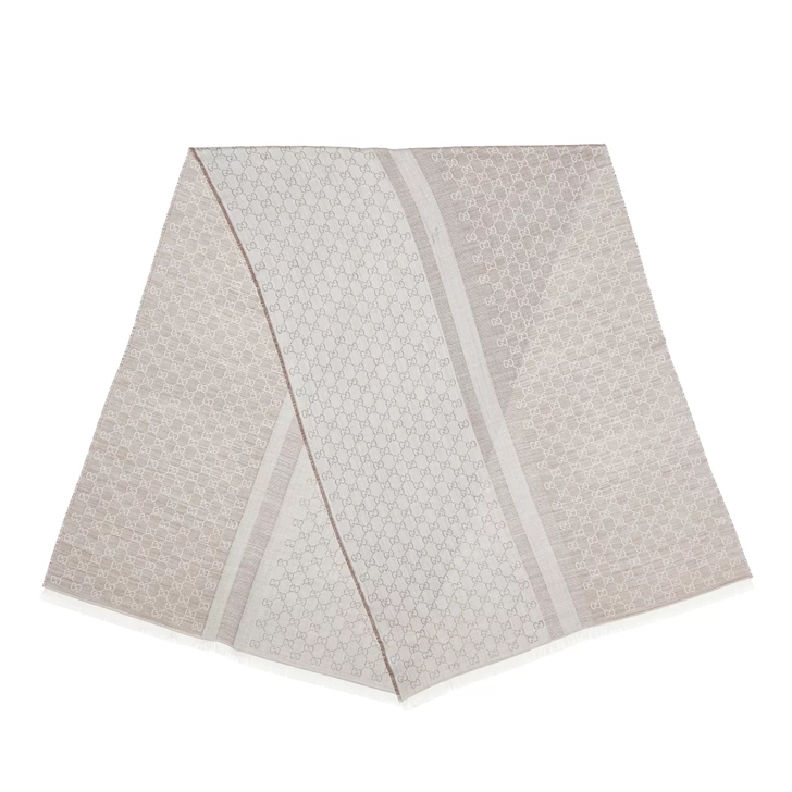Gucci Unisex Style Printed Shawl Scarf Beige Lichtgewicht Sjaal