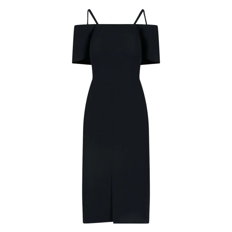 Victoria Beckham Midi-jurk "Midi Bandeau" Dress – Black Black