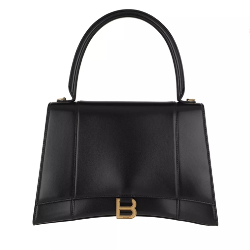 Balenciaga Hourglass Medium Top Handle Bag Leather Black Schooltas