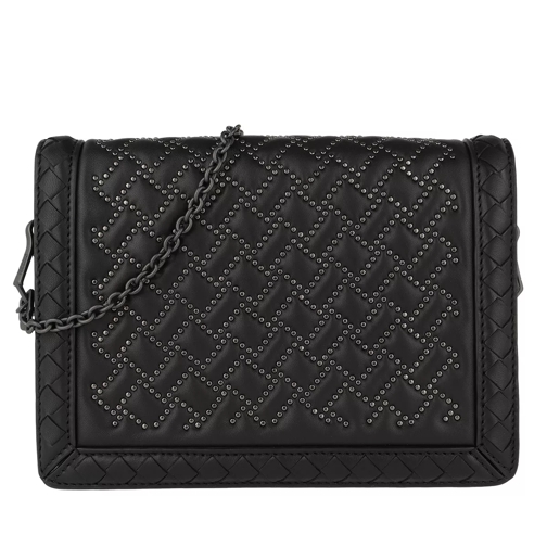 Bottega Veneta Microstuds Mini Montebello Bag Leather Black Crossbody Bag