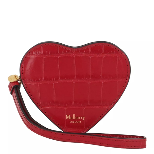 Mulberry Heart Coin Wallet Scarlet Red Portamonete