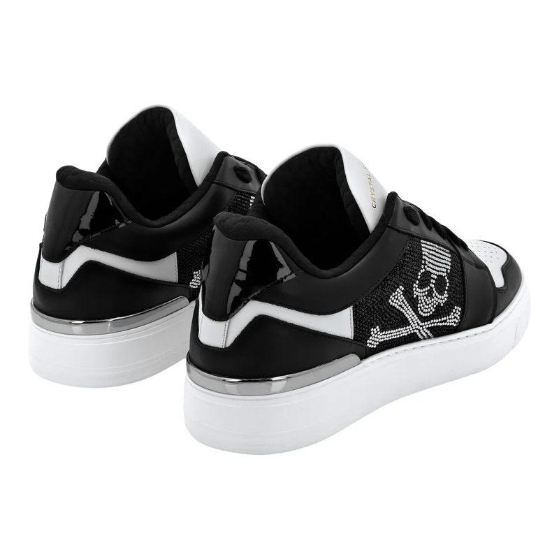 Philipp Plein Low-Top-Sneaker Low-Top Turnschuhe Skull Mit Schmucksteinen schwarz(Image 2)