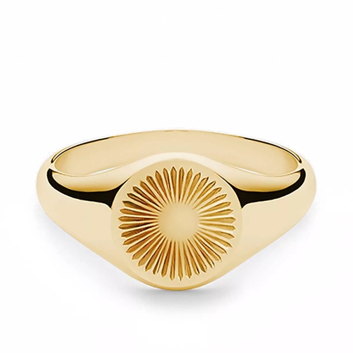 Miansai Solar Signet Ring Vermeil Polished Gold Klackring