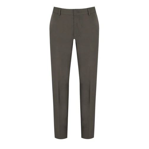 Emporio Armani Anzugshosen Brown Stretch Nylon Trousers With Belt Loops Brown