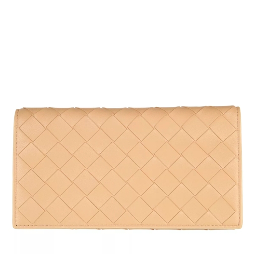 Bottega Veneta Continental Wallet Leather Almond Kontinentalgeldbörse