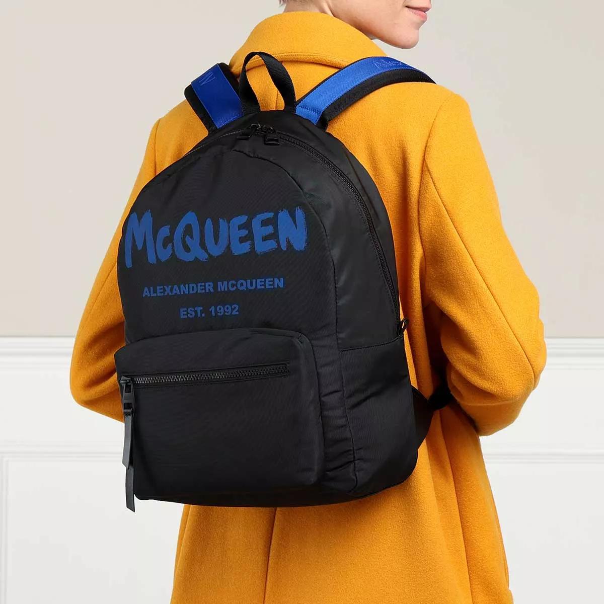 Alexander McQueen Metropolitan Backpack Black Ultramarine Backpack