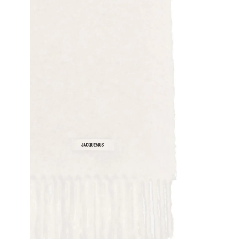 Jacquemus Écharpe légère Wool Blend Scarf White