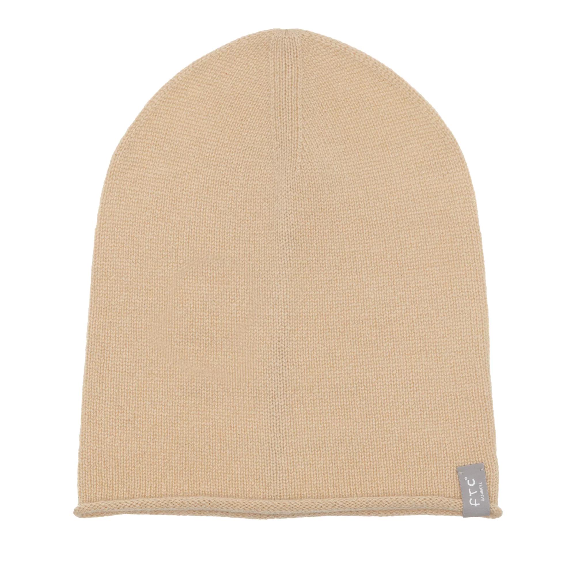 FTC Cashmere Mützen - Cap - Gr. ONE - in Beige - für Damen