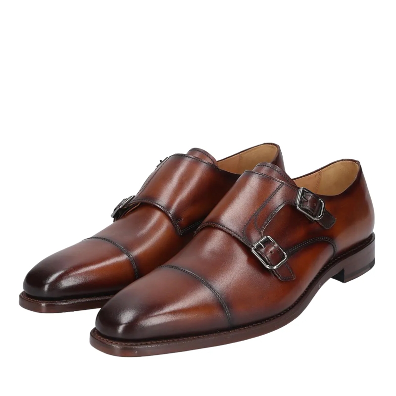 Henry Stevens Flache Schuhe Schnallenschuh Liam CDM mittel-braun(Image 2)