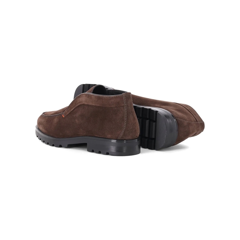 Santoni Stiefeletten Boots aus Veloursleder braun(Image 2)