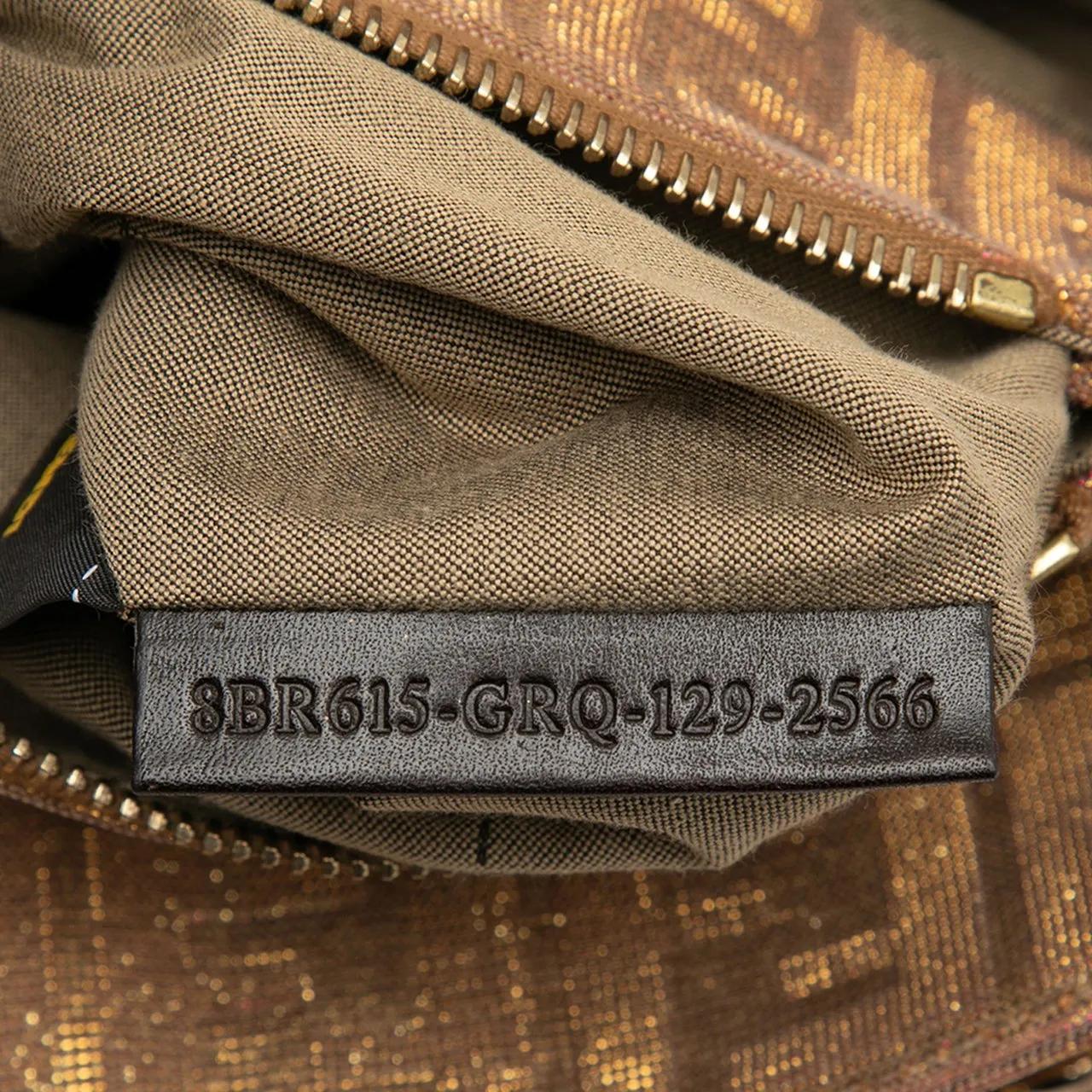 Thumbnail - Fendi Shopper - Small Zucca Metallic Lurex Mia Chain Tote - Gr. unisize - in Braun - für Damen