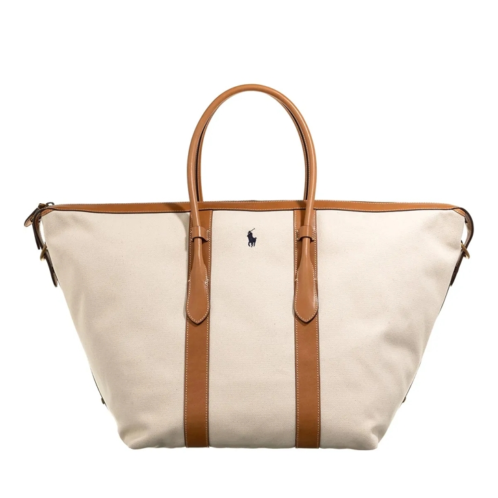 Ralph Lauren◆leather trim twill tote bag グレージュ s7-AI405931671001_lifestyle?