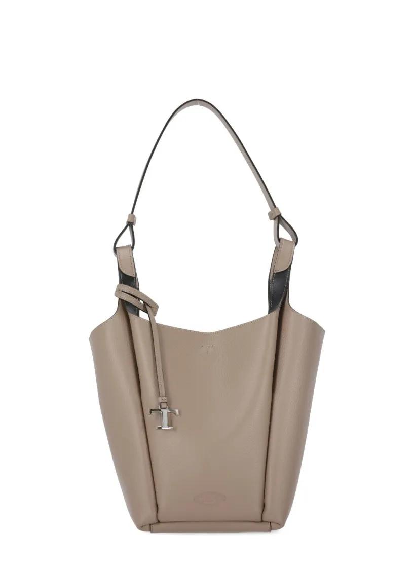 Tod%27s Shopper - Leather Shoulder Bag - Gr. unisize - in Beige - für Damen