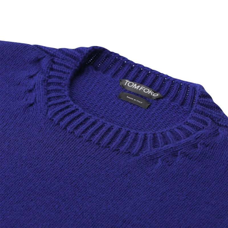 Tom Ford T-Shirt Pullover aus Kaschmir & Wolle blau(Image 3)