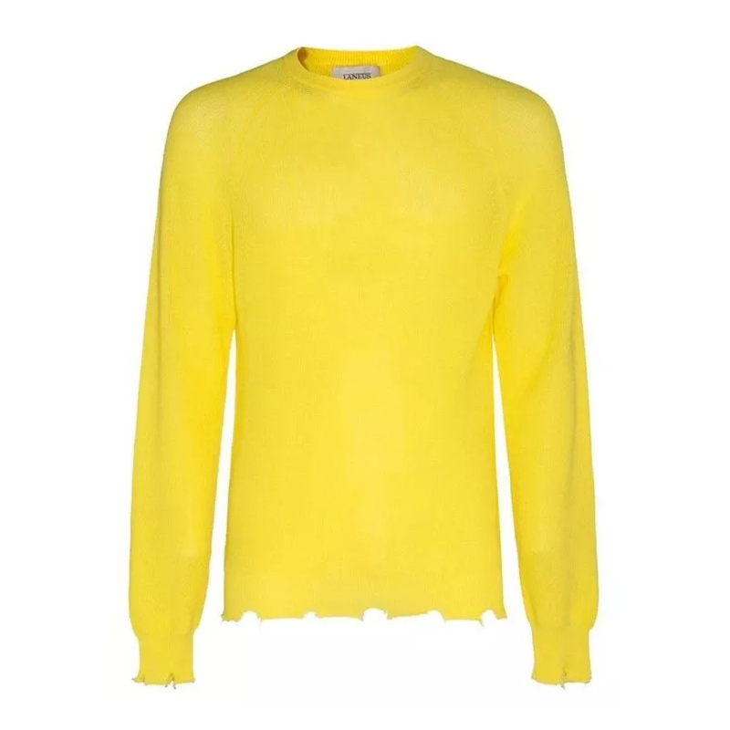 Laneus  Yellow Cotton Sweater Yellow