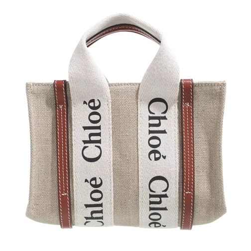 Chloé Woody White Brown Mini Bag